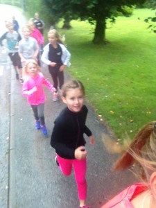 Startgrupp 2 iväg, vi joggar så mycket vi kan!
